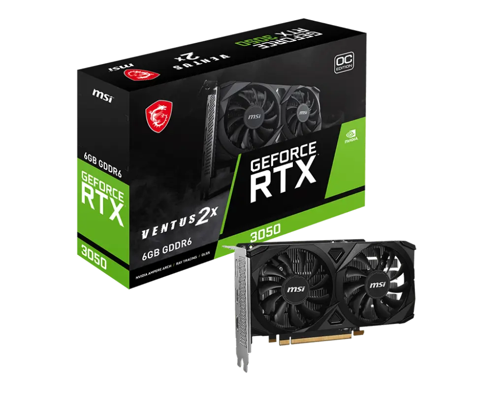 Graphics Nvidia MSI RTX3050 VENTUS 2X E 6G OC 