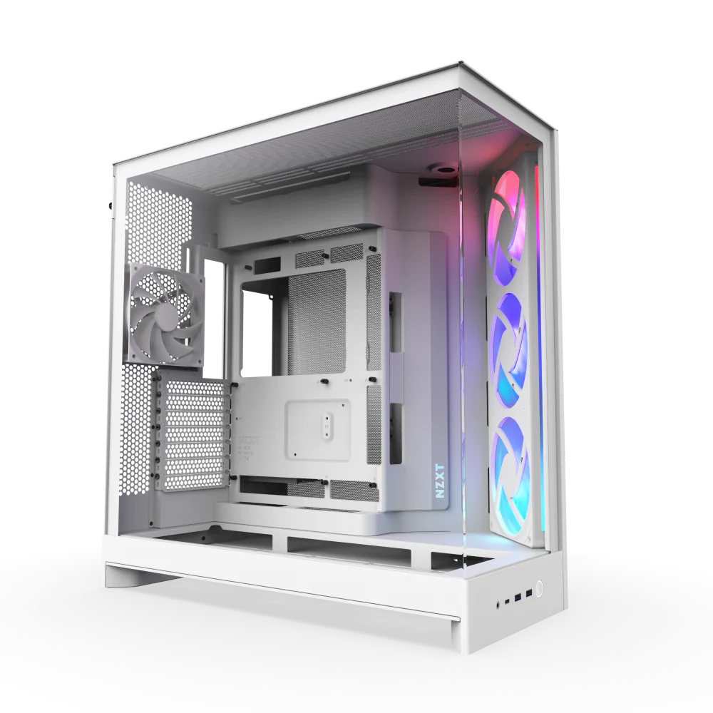 Casing NZXT H9 Flow RGB (2025) White RGB Fans Mid Tower 