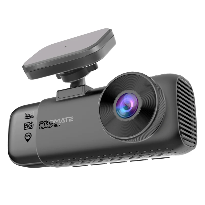 PROMATE 4K Ultra HD Dash-Cam with front, cabin, rear view, AI ISP Night Vision and Parking Monitor (Rovex-S3)