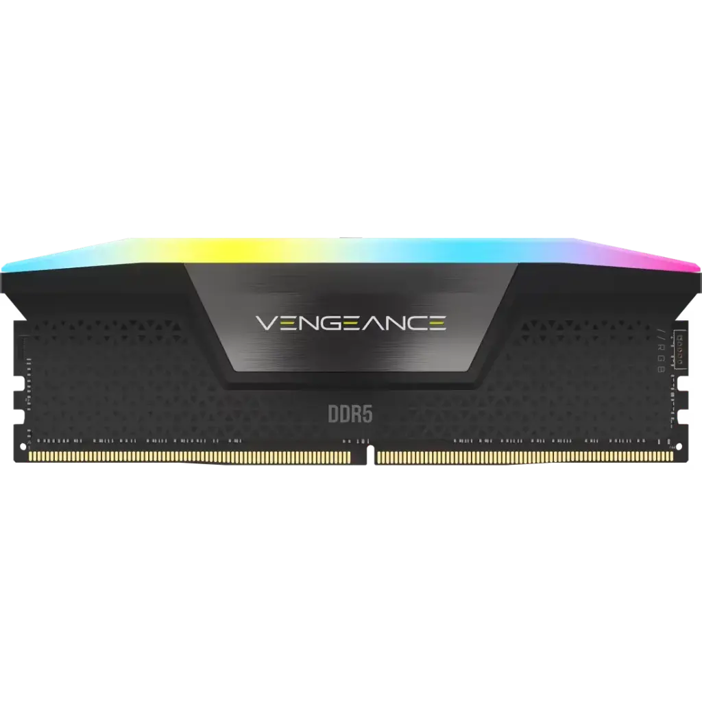Memory PC Corsair VENGEANCE RGB 64GB (2x32GB) DDR5 DRAM 6000MT/s CL38 Memory Kit — Black