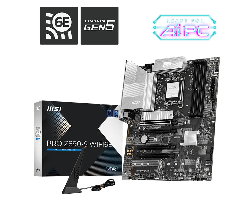 Motherboard Intel MSI DDR5 PRO Z890-S WIFI6E (MB-MSI-Z890-S-WIFI6E)