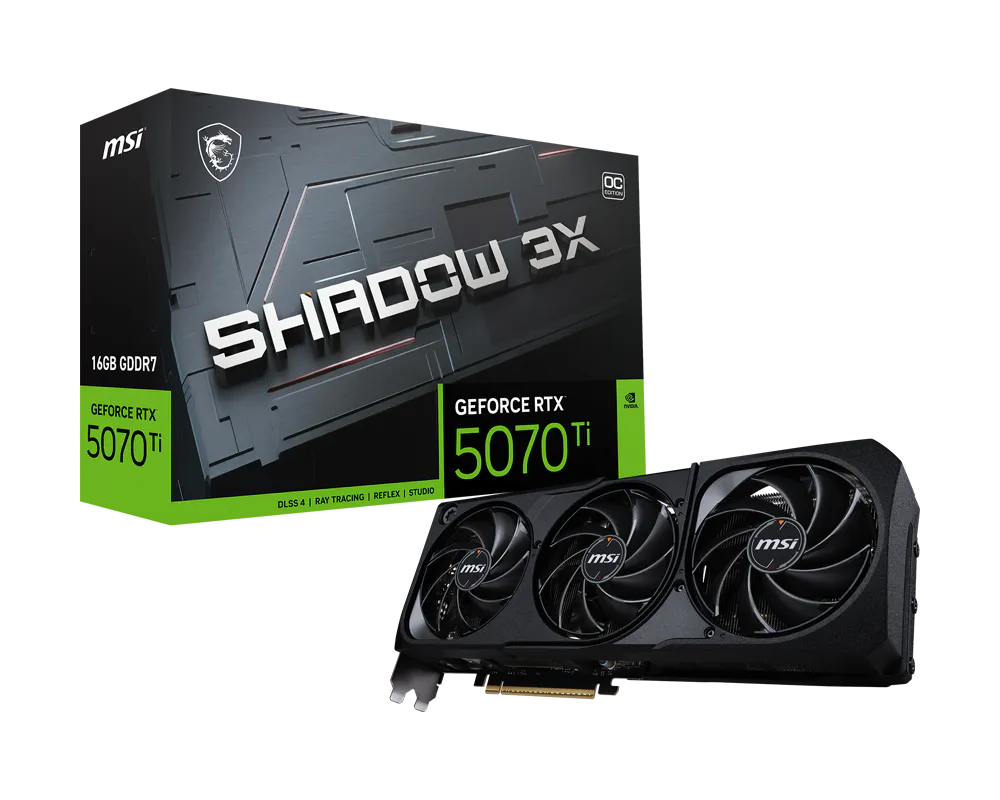 Graphics MSI GeForce RTX™ 5070 Ti 16G SHADOW 3X OC