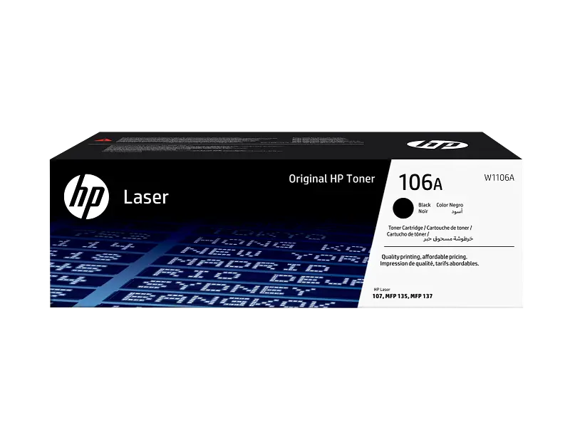 Cartridge Original HP 106A Toner black - 1000 Pages - M135w - W1106A 