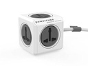Allocacoc PowerCube Extended Universal Plug UK Grey (10505GY/UKPCEU)