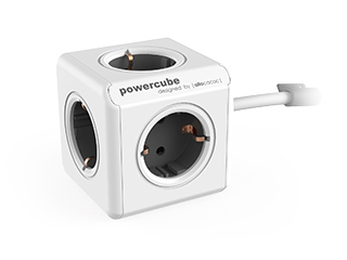Allocacoc PowerCube Extended USB SURGE DE/FR Grey  1.5M (1422GY/DE)