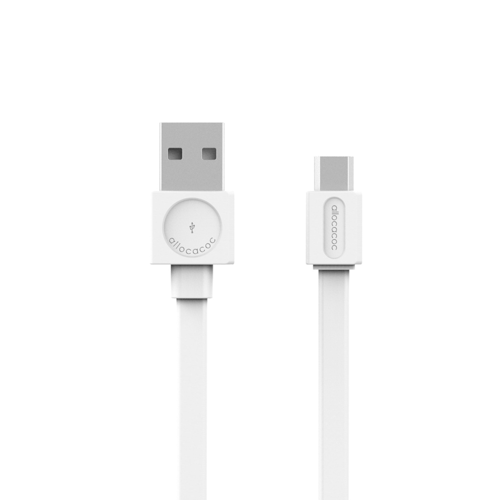 Allocacoc USB Cable MicroUSB Basic White (10452WT/USBMBC)