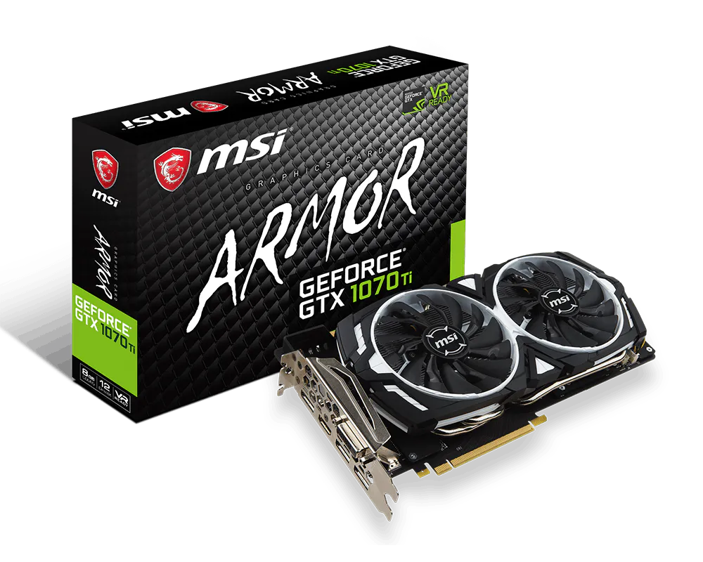 Graphics Nvidia MSI GTX1070 Ti Armor DDR5-8GB