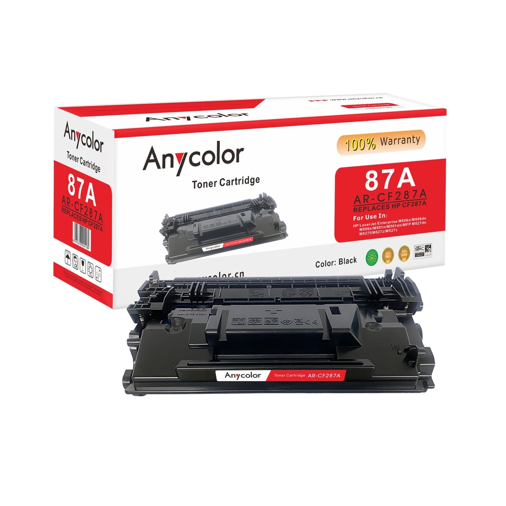 Toner Anycolor HP CF287A Black