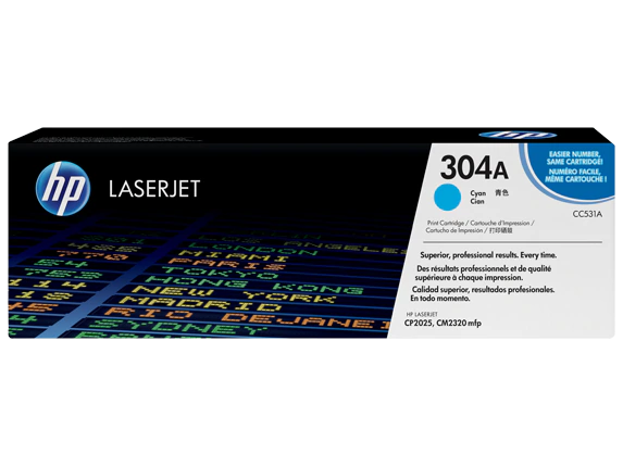 Toner Original HP CC531A (304A) Cyan