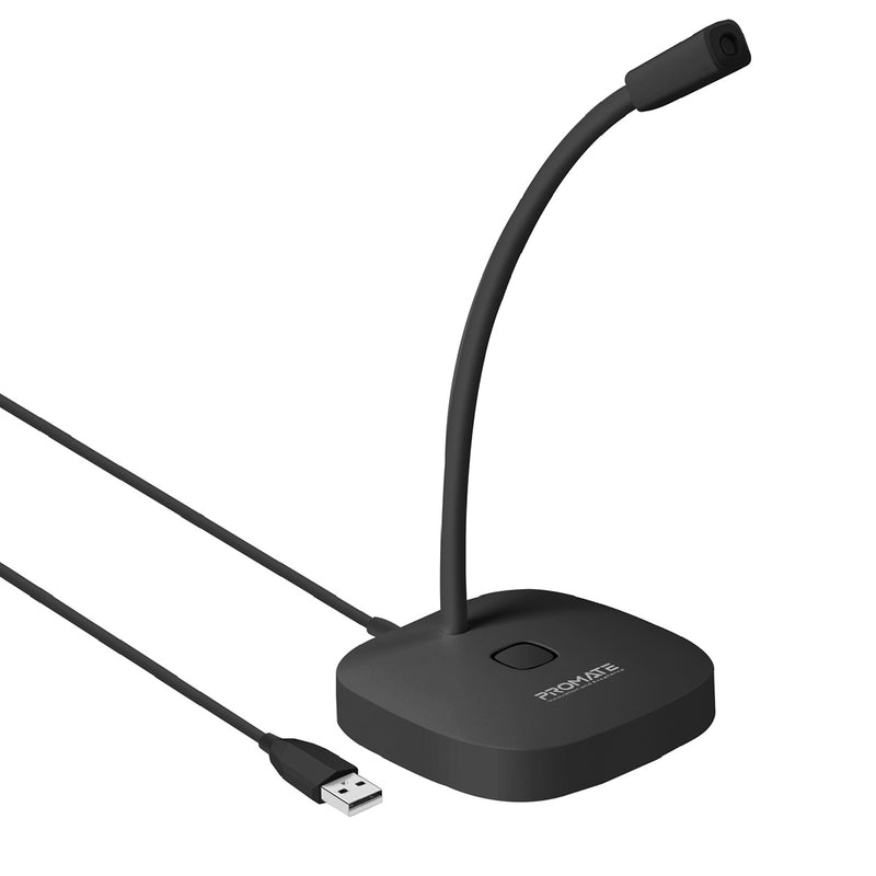 Promate High Definition Omni-Directional Microphone with Flexible Gooseneck PROMIC-1.BLACK