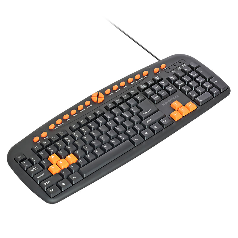 PROMATE EASYKEY-2 SLEEK ERGONOMIC MULTIMEDIA KEYBOARD EASYKEY-2.BK/EN