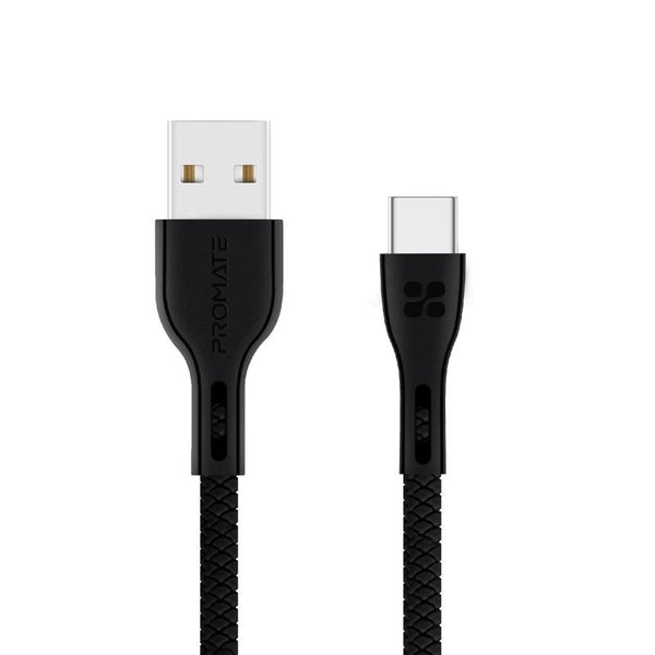 Promate USB-A to USB-C Black Cable 1.2metre 