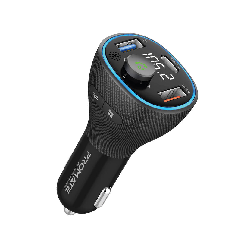 Promate Universal Wireless Hands-free Kit with FM Transmitter (PowerTune-38W)