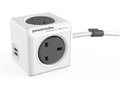 Allocacoc PowerCube Extended USB 3m cable SURGE UK (7424/UKEUPC)