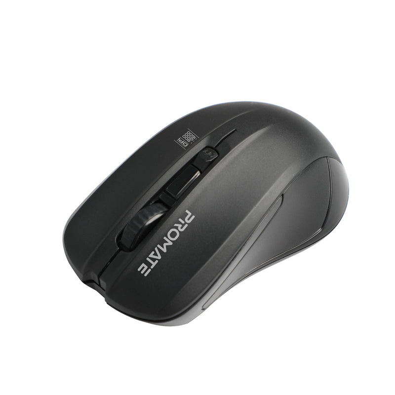 Promate Comfort Performance Wireless Ergonomic Mouse CONTOUR.BLACK