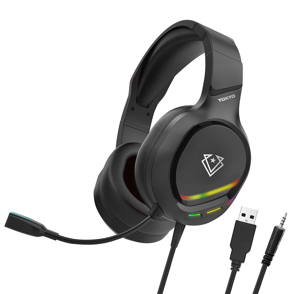 Vertux Noise Isolating Amplified Wired Gaming Headset TOKYO.BLACK