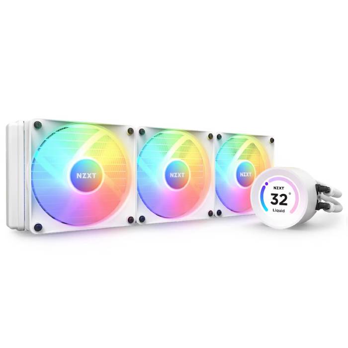 Cooling System NZXT Kraken Elite 360MM White RGB Cooler With Controller