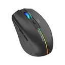 Promate 2.4GHz Wireless Ergonomic Optical Mouse with LED Rainbow Lights Kitt.BLACK