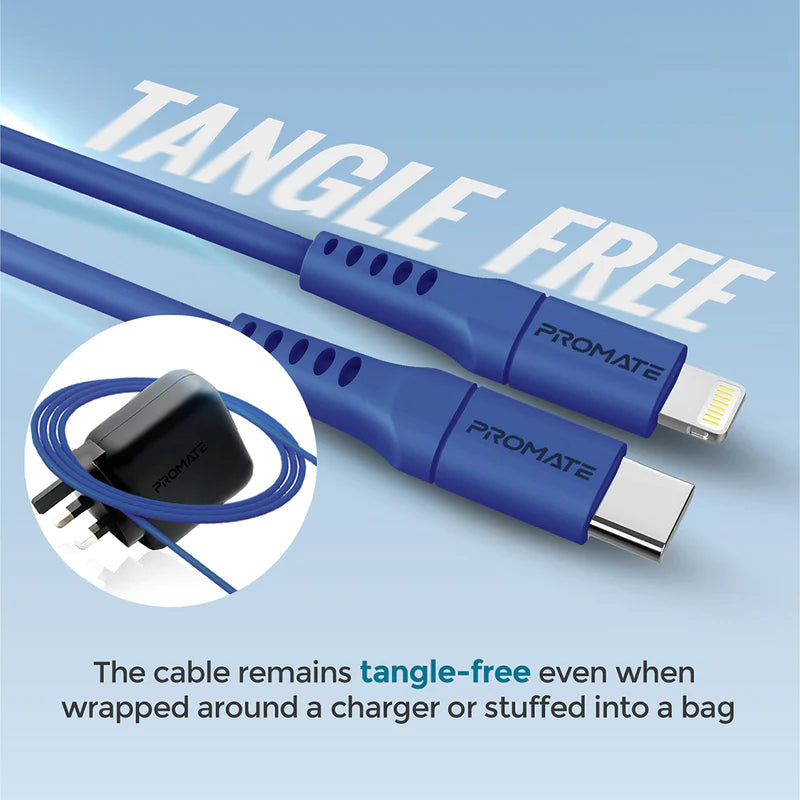 Promate 20W Power Delivery Fast Charging Lightning Cable POWERLINK-300.BLUE