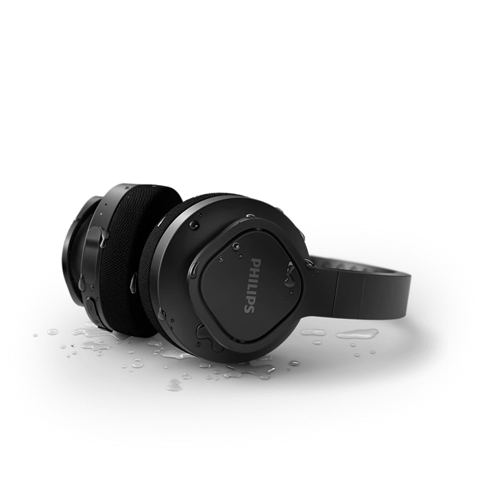 Philips Wireless Sport Headphones (TAA4216BK/00) 40mm,BT 5.0, Built in Mic, Headphone Socket 3.5mm, Black