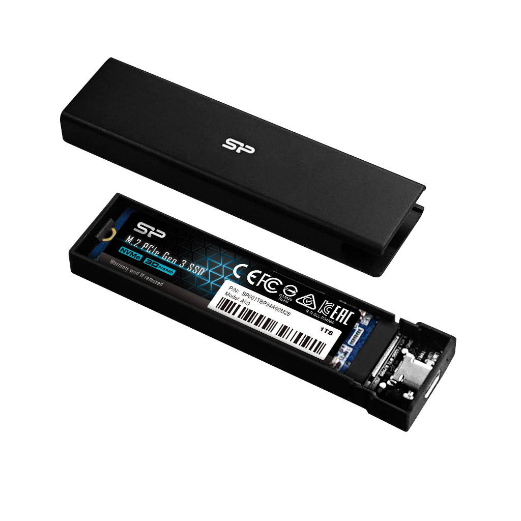 External Casing SP PD60 M.2 PCIe NVMe SSD / M.2 SATA SSD 