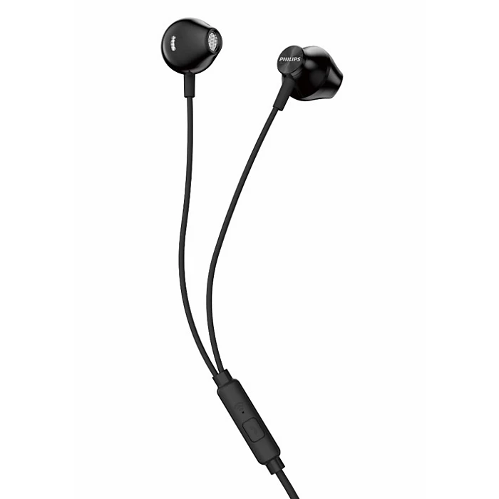 Philips Earphones with Mic, Black ( TAUE101BK/00 ) 14.2mm speaker drivers for rich bass and clear sound