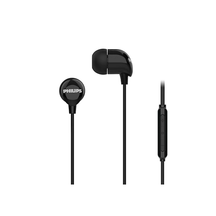 Philips Earphones with Mic, Black (TAE2146WT/97) Dynamic bass