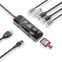 Promate 9-in 1 Transparent Ultra-Fast Multiport USB-C Hub with 100W Power Delivery TRANSHUB-GO