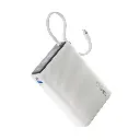 Promate 35W SuperSpeed Power Bank with Built-in USB-C Cable & TFT Screen White (TITAN-35W-WHT)