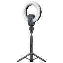 Promate 2K Ultra-HD Webcam with Built-in Mic & Ring Light and detachable Tripod (VISTACAM)