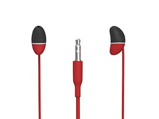 [AL-EAR-10815RD/EBBSAX] Allocacoc EarBeans Bass AUX Red (10815RD/EBBSAX)