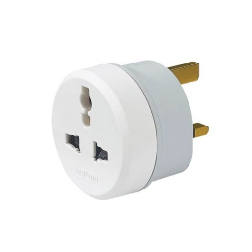 [PW-LGD-050387] Power Adaptor Legrand Universal to UK (Multi-standard to British)..ref 050387