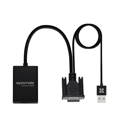 [PRO-CON-PROLINK-V2H.BLACK] Promate Converter VGA to HDMI Black (PROLINK-V2H.BLACK)