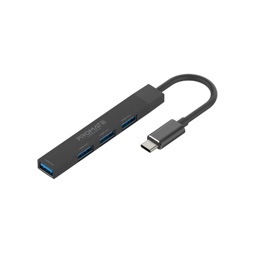 [PRO-HUB-LITEHUB-4.BLACK] Promate 4-in-1 Multi-Port USB-C Data Hub LITEHUB-4.BLACK