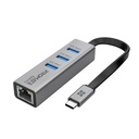 Promate Multi-Port USB-C Hub with Ethernet Adapter (USB 3.0 Ports, 5Gbps Sync, 1000Mbps Ethernet as icons)  GIGAHUB-C