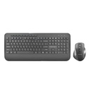 Promate Ergonomic Full-Size Wireless Keyboard & Mouse Combo with Palm Rest (PROCOMBO-8.BK/EN)