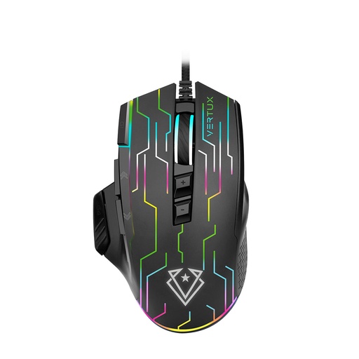 [PRO-MU-KRYPTONITE.BLACK] Vertux Superior Quick Performance Wired Gaming Mouse KRYPTONITE.BLACK