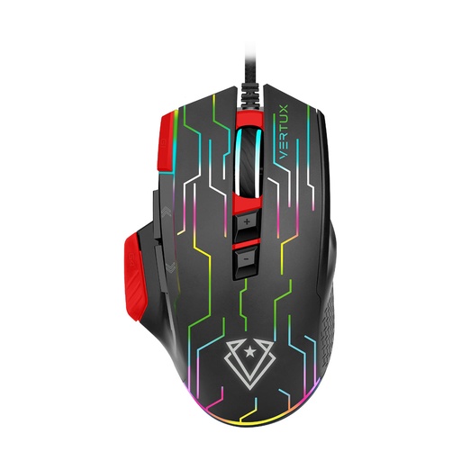 [PRO-MU-KRYPTONITE.RED] Vertux Superior Quick Performance Wired Gaming Mouse KRYPTONITE.RED