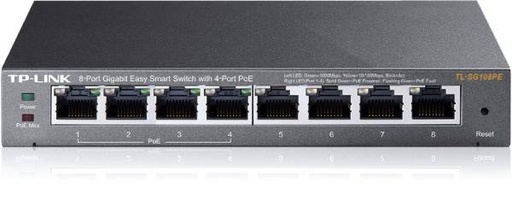[NS-TP-TL-SG108PE(UN)] TP-Link 8-Port TL-SG108PE(UN) 8-Port Gigabit Easy Smart Switch With 4 Port POE+